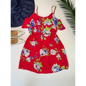 Everly | Hot Pink Floral Dress